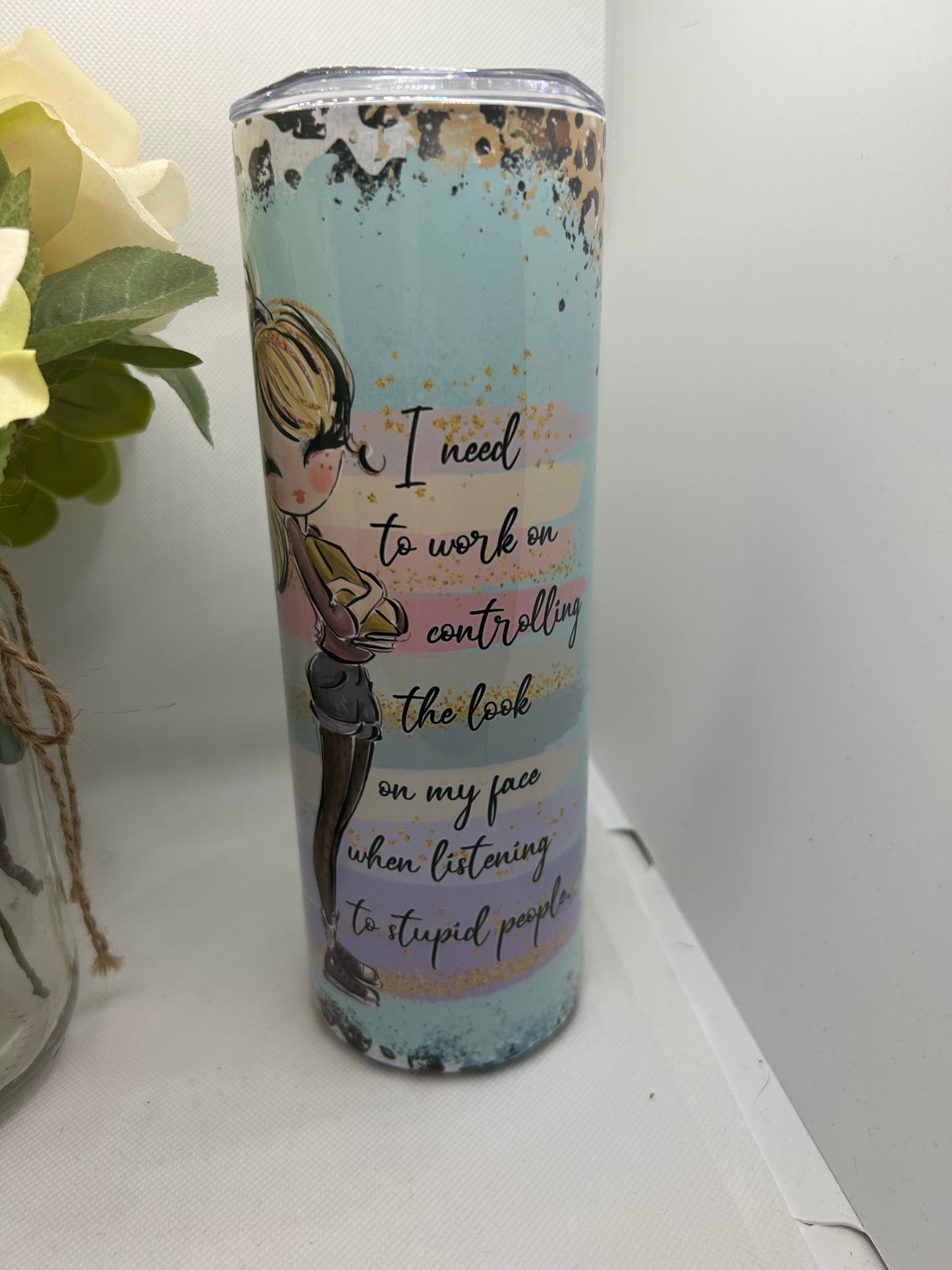 20oz Tumbler -comes with Lid & Straw